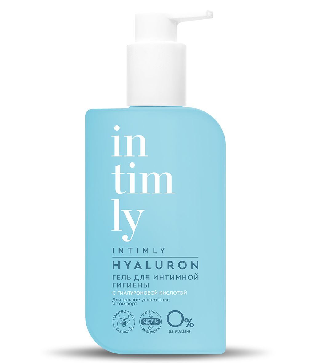 фото упаковки Intimly Hyaluron Гель для интимной гигиены c гиалуроновой кислотой Длительное увлажнение и комфорт
