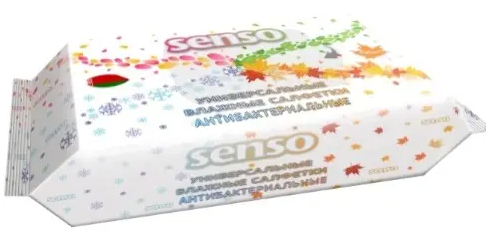 фото упаковки Senso салфетки влажные универсальные антибактериальные