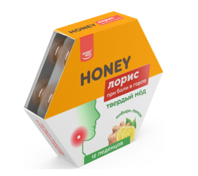 фото упаковки Твердый мед Honey Лорис Медовые леденцы