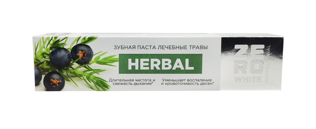 фото упаковки Zero White Зубная паста Herbal лечебные травы