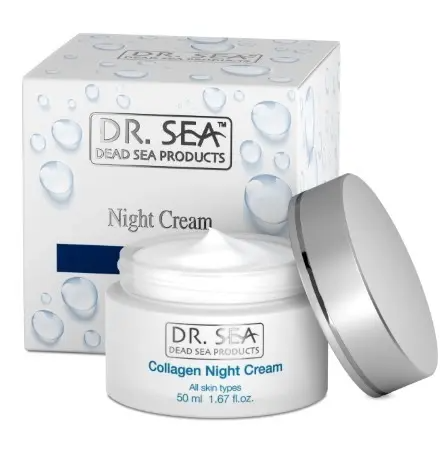 фото упаковки Dr sea Крем для лица коллагеновый ночной