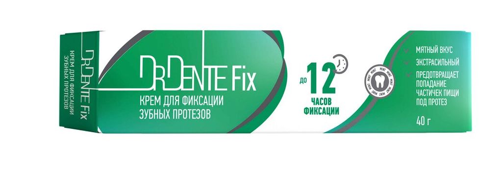 фото упаковки Dr.Dente Fix Крем для фиксации зубных протезов экстрасильный