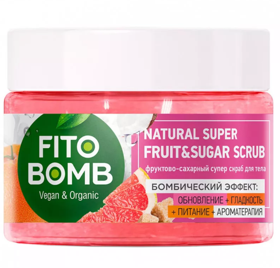 фото упаковки Фито Бомб Супер скраб фруктово-сахарный для тела