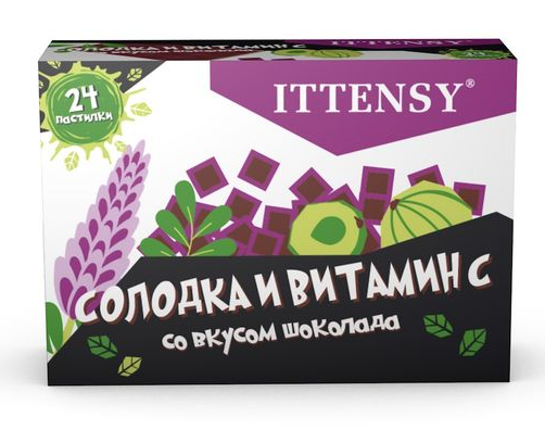 фото упаковки Ittensy пастилки для рассасывания Солодка и Витамин С