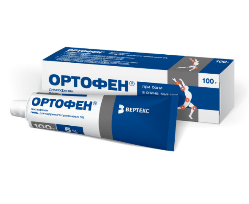 Ортофен, 5%, гель для наружного применения, 100 г, 1 шт.