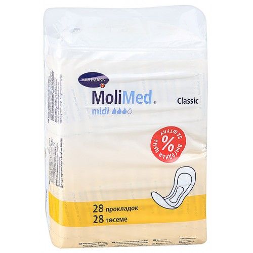 фото упаковки Molimed Classic прокладки урологические для женщин Миди