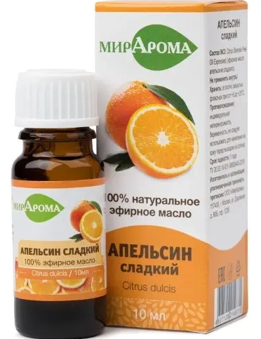 фото упаковки МирАрома эфирное масло Апельсин сладкий