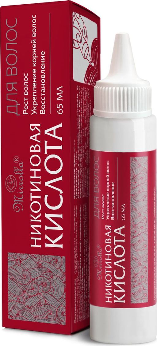 Mirrolla Никотиновая кислота для волос, раствор для местного применения, 65 мл, 1 шт.