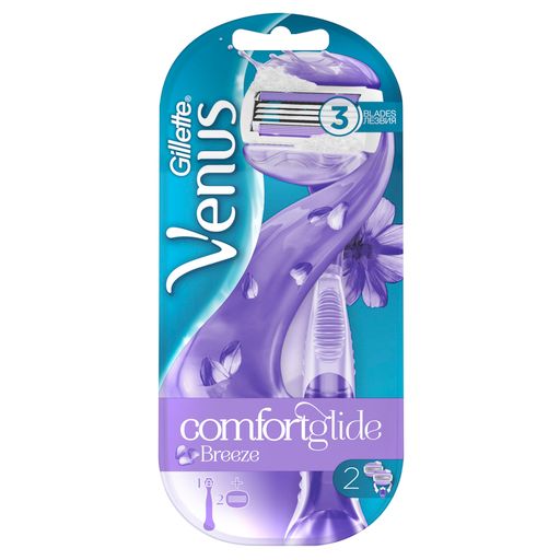 Gillette Venus Breeze Станок для бритья, с 2 сменными кассетами, 1 шт.
