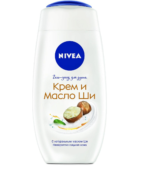 Nivea Гель-уход для душа, гель для душа, крем и масло Ши, 250 мл, 1 шт.