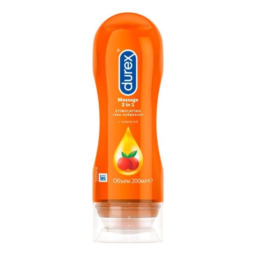 Гель-смазка Durex Play Massage 2in1 Stimulating, гель, с гуараной, 200 мл, 1 шт.