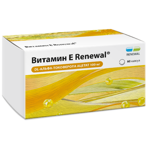 Витамин Е Renewal, 100 мг, капсулы, 60 шт.