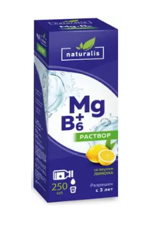Naturalis Магний плюс B6, раствор для приема внутрь, со вкусом лимона, 250 мл, 1 шт.