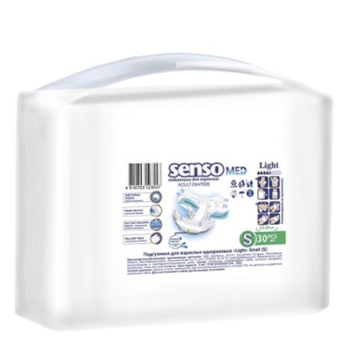 Senso Med Light Подгузники для взрослых, S, 55-80 см, 4,5 капли, 30 шт.