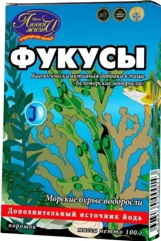 Фукус беломорские водоросли, порошок для приема внутрь, 100 г, 1 шт.