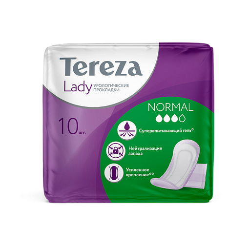 TerezaLady Normal прокладки урологические, 3 капли, 10 шт.