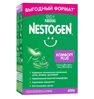 Nestogen Комфорт Plus, для детей с рождения, смесь молочная сухая, 600 г, 1 шт.