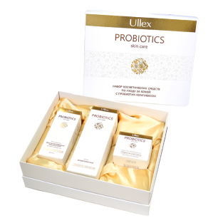 Ullex Probiotics Косметический набор с пробиотик-комплексом, набор, тоник 120мл+крем-гель против морщин 50г+крем-сыворотка 40мл, 1 шт.